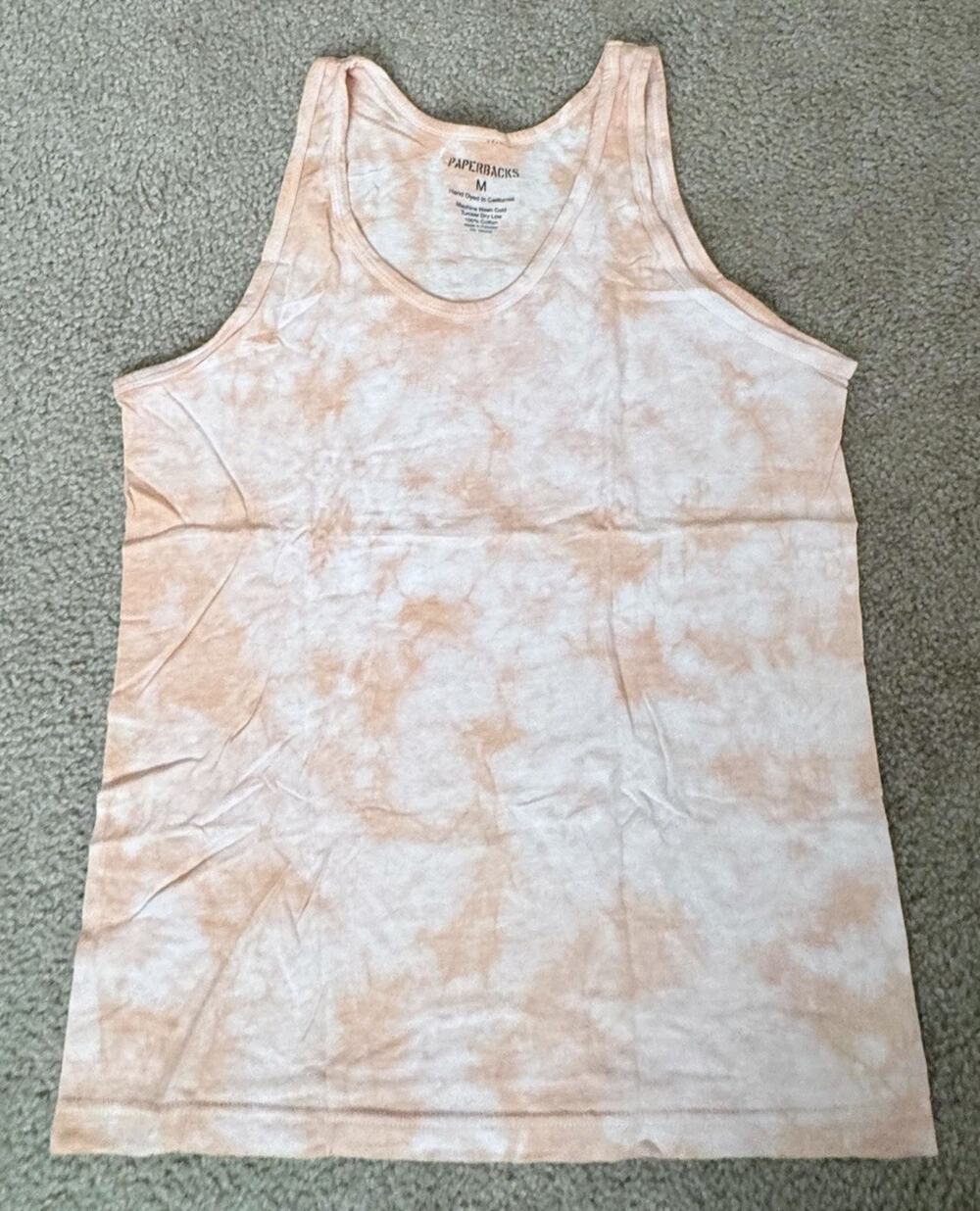 Paperbacks Hand Dyed California Tie Dye Tank Top Medium 100% Cotton NWOT NEW